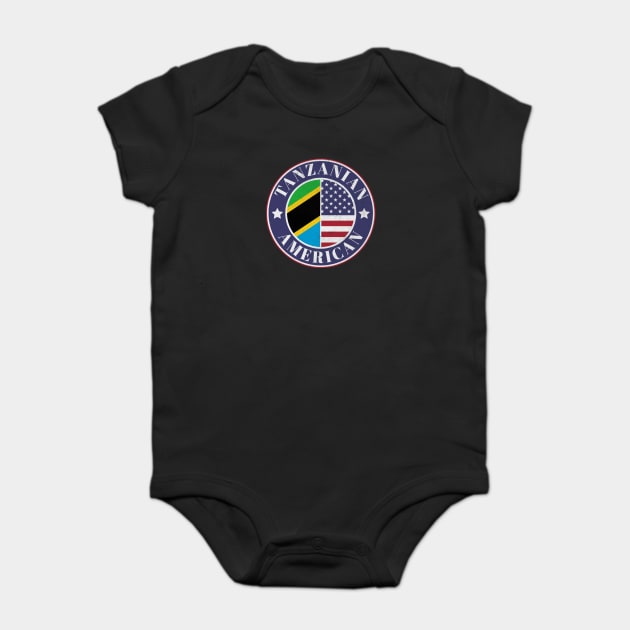 Proud Tanzanian-American Badge - Tanzania Flag Baby Bodysuit by Yesteeyear